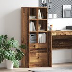 vidaXL Étagère marron Bois ancien Panneau de particules Moyen