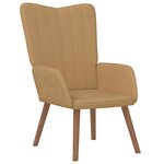 vidaXL Chaise de relaxation avec repose-pied Marron Velours