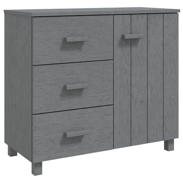 vidaXL Buffet HAMAR Gris foncé 90x40x80 cm Bois massif de pin
