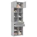 vidaXL Armoire de rangement sonoma gris 70x42 5x225 cm