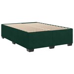 vidaXL Cadre de lit sans matelas vert foncé 140x190 cm velours