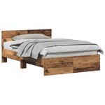 vidaXL Cadre de lit Bois ancien 193 x 125 x 70 cm Bois d'ingénierie