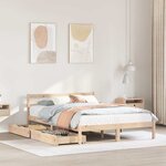 vidaXL Cadre de lit sans matelas 120x200 cm bois de pin massif