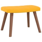 vidaXL Chaise à bascule avec repose-pied Jaune moutarde Velours