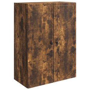 vidaXL Armoire Murale Chêne fumé 66 x 34 5 x 90 cm Bois d'ingénierie