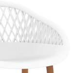 vidaXL Tabourets de bar lot de 4 blanc