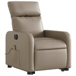 vidaXL Fauteuil inclinable de massage électrique cappuccino similicuir