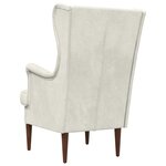 vidaXL Fauteuil Crème Velours