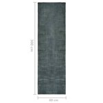 vidaXL Tapis de couloir lavable pliable Gris 60x300 cm Polyester