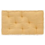 vidaXL Coussin de canapé palette Jaune 73x40x7 cm