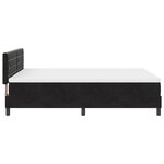 Lit à ressorts vidaXL avec matelas et LED Noir 160x200 cm Velours