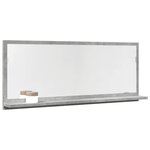 vidaXL Armoire à miroir de salle de bain gris béton bois d'ingénierie
