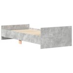 vidaXL Cadre de lit avec tête de lit Gris béton Bois d'ingénierie