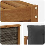 vidaXL Ensemble de canapés d'extérieur 10 pc Naturel et Anthracite