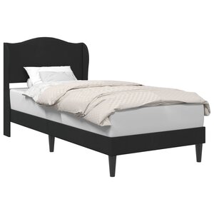 vidaXL Cadre de lit avec tête de lit Noir 90 x 200 cm Velours