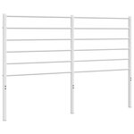 vidaXL Tête de lit métal blanc 160 cm