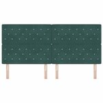 vidaXL Tête de lit Vert foncé 200 cm Velours