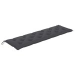 vidaXL Banc de jardin avec coussin anthracite 175 cm Teck massif