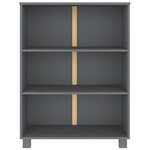 vidaXL Bibliothèque HAMAR Gris foncé 85x35x112 cm Bois de pin massif