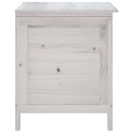 vidaXL Boîte de rangement de jardin blanc bois massif de sapin