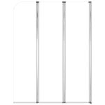 vidaXL Enclos de bain 2 Pièces 104x130 cm Verre trempé Transparent