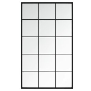 vidaXL Miroir mural noir 100x60 cm métal