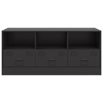 vidaXL Meuble TV noir 99x39x44 cm acier