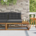 vidaXL Canapé d'extérieur extrémité Naturel 115 x 83 x 73 cm