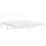 vidaXL Cadre de lit métal sans matelas et tête de lit blanc 183x213 cm