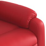 vidaXL Fauteuil de massage inclinable électrique rouge similicuir