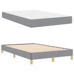 vidaXL Lit à ressorts avec matelas Gris clair 120 x 200 cm tissu