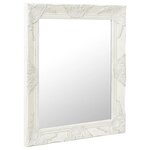 vidaXL Miroir mural style baroque 50x60 cm Blanc