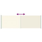 vidaXL Auvent latéral rétractable de patio 200x600 cm Crème