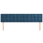 vidaXL Têtes de lit 2 Pièces Bleu foncé 100x5x78/88 cm Velours