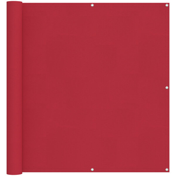 vidaXL Écran de balcon 110 x 1000 cm Tissu Oxford Rectangulaire Rouge