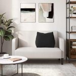 vidaXL Coussin de Dos Noir 60 x 20 x 50 cm Tissu en velours côtelé