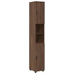 vidaXL Cabinet de salle de bain avec porte Chêne brun 30 x 35 x 192 cm