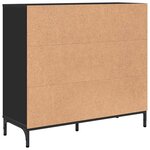 vidaXL Buffet avec tiroir Noir 89 5 x 33 x 82 cm Bois d'ingénierie