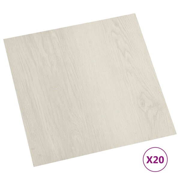 vidaXL Dalles de plancher autoadhésives 20 Pièces PVC 1 86 m² beige