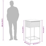 vidaXL Ensemble de bar de jardin 3 Pièces et coussins gris résine tressée