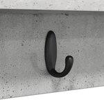 vidaXL Porte-manteau mural avec étagère Montage mural Gris béton 80 x 10.5 x 18 cm