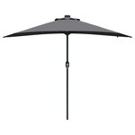 vidaXL Parasol de jardin Anthracite 294 x 150 x 223 cm tissu