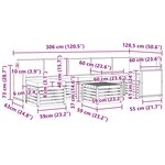 vidaXL Ensemble de canapés d'extérieur 7 Pièces Naturel et Anthracite