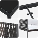 vidaXL Ensemble de salle à manger pour jardin 3 Pièces Marron Poly rotin