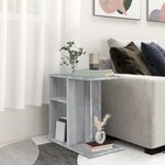 vidaXL Table d'appoint Sonoma gris 50x30x50 cm Bois d'ingénierie
