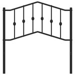 vidaXL Tête de lit métal noir 90 cm