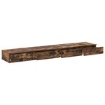 vidaXL Tiroirs de lit en chêne fumé - 180x36 5x16 5 cm - Fabriqué en bois reconstitué