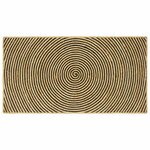 vidaXL Tapis Naturel et Noir 100 x 200 cm Jute