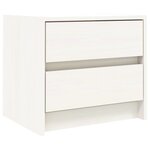 vidaXL Tables de chevet 2 Pièces blanc 40x31x35 5 cm bois de pin massif