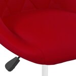 vidaXL Chaises pivotantes à manger lot de 2 Rouge bordeaux Velours